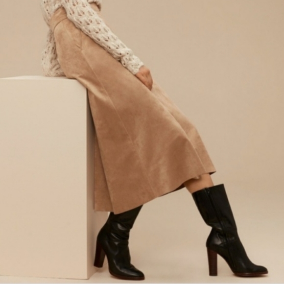 Wilfred Taupe Gaudin Faux Suede Maxi Skirt - Picture 2 of 6